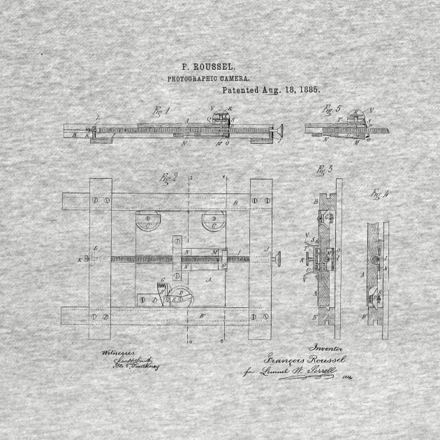 Photographic Camera Vintage Patent Hand Drawing by TheYoungDesigns